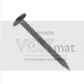 Šroub do sádrokartonové desky EN 14566, rámová hlava, jemný závit do plechu dvouchodý, WMN, drážka Phillips, fosfát, 4.2x45 mm