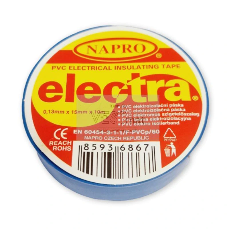 páska izolační 15mmx10m PVC - modrá