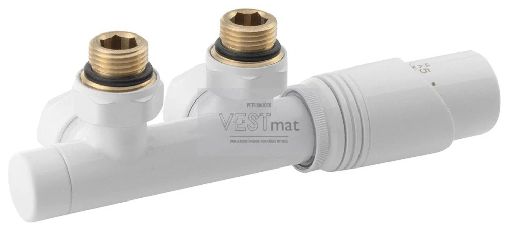 WICHER připojovací sada termostatická pro středové připojení 50mm, provedení bílá