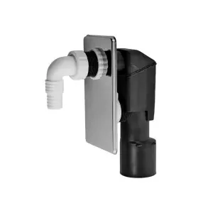 Sifon pračkový podomítkový DN 40/50, chrom, nerez kryt