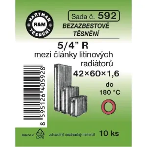 Sada těsnění bezazbestové 5/4" R 42 x 60 x 1,6 mm k topenářskému radiátorovému šroubení 