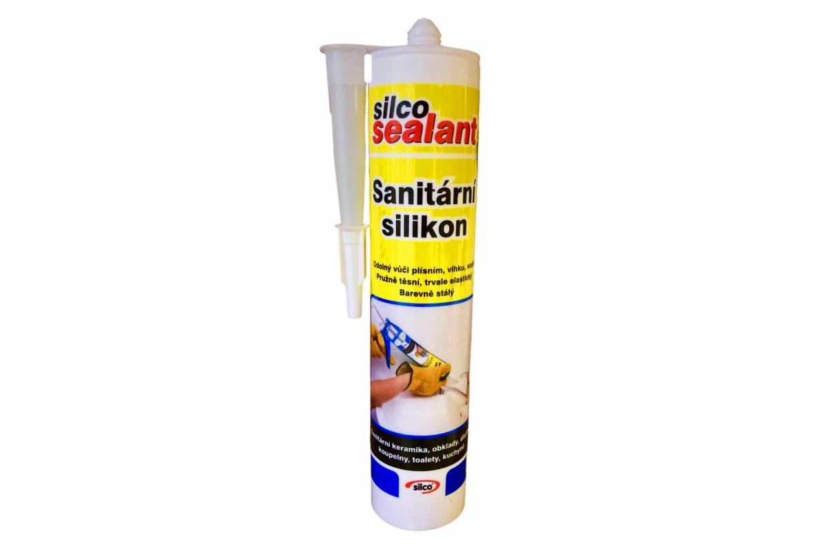 Silikon sanitární jednosložkový, 310 ml, bílý, SILCO