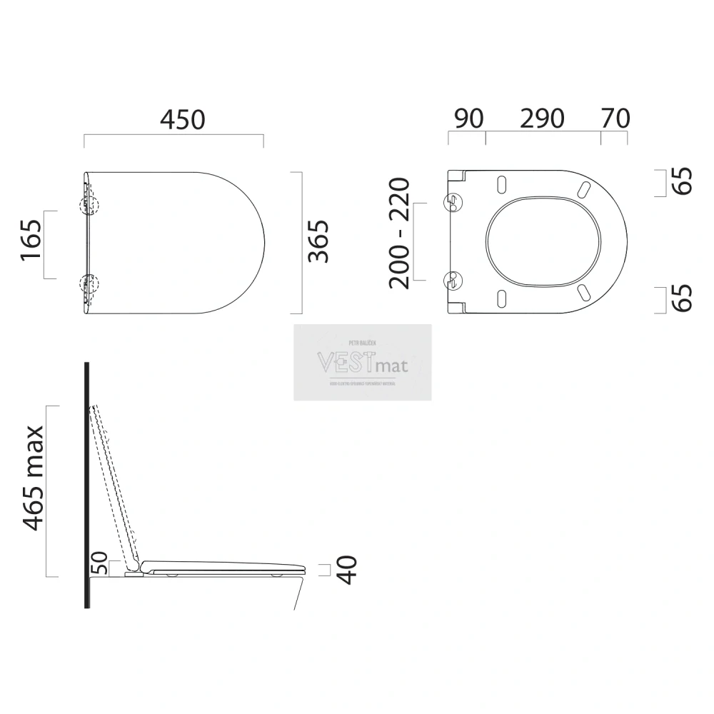 WC sedátko, Soft Close, Quick Release, bílá