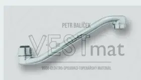Výtokové ploché "S" ramínko, 3/4", 18 cm, chrom