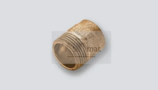 12 x 3/8" přechodová vsuvka A x AG z červeného bronzu