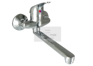 FORUM, dřezová stěnová baterie FORUM s plochým ramínkem 200 mm - rozteč 100 mm