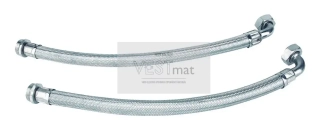 Připojovací hadice 24x34, MxF, 1"x1" s kolínkem, 80 cm, nerez opletení