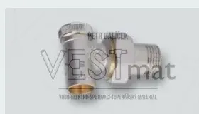 rohové radiátorové uzavíratelné šroubení 1/2" x 15 mm, pájecí