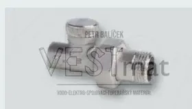 přímé radiátorové uzavíratelné šroubení 1/2" x 15 mm, pájecí
