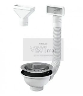 T-739PBZ/II sifon dřezový G 6/4", nerez 