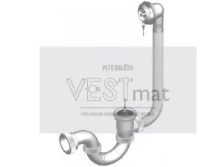 T-1437C sifon vanový DN50, sítko nerez 