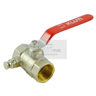 1/2" kulový kohout s odvodněním, PN 30, T = -20 - 120°C