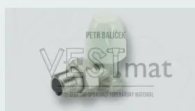 TIEMME 1/2" rohový radiátorový ventil jednoregulační EXCEL