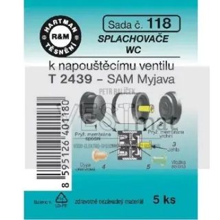 Sada membrány s jehlou k napouštěcímu ventilu T2439 SAM, pryž