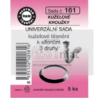 Sada těsnění univerzální kuželové kroužky k sifonům, 5 ks, pryž