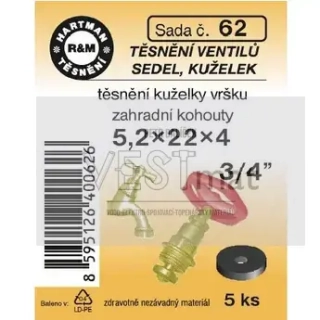 Sada těsnění 3/4" 5,2 x 22 x 4 mm ke kuželkám vršků KE 294 T
