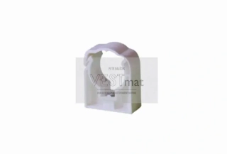 Příchytka jednoduchá se třmenem 15 mm bílá UNI 