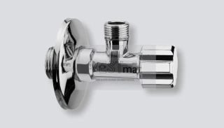 ALBERTONI 1/2“ x 3/8“ rohový ventil bez matky, s růžicí