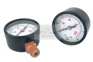 Manometr 50 mm 0-10 bar 1/4" zadní připojení