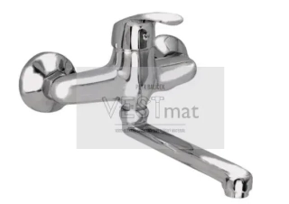 ZORA dřezová stěnová baterie s plochým ramínkem 200 mm - rozteč 150mm