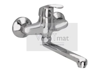 ZORA, dřezová stěnová baterie ZORA s plochým ramínkem 200 mm, rozteč 100mm