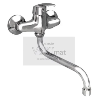 ZORA, dřezová stěnová baterie ZORA s ramínkem "S"- rozteč 100 mm