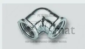 TIEMME mosazné koleno MM 3/8", chrom