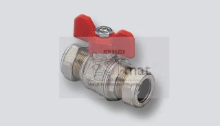 TIEMME 28 kulový kohout se svěrným šroubením s motýlem