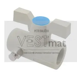 PPR ventil 40 kulový přímý s vypouštěním a s pákou 