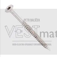 Univerzální vrut, zápustná hlava, drážka torx, částečný závit, zinek žlutý, 6.0x120/70 mm