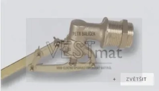 3/4" prům. plovákový ventil ( bez plováku ), rameno 300 mm