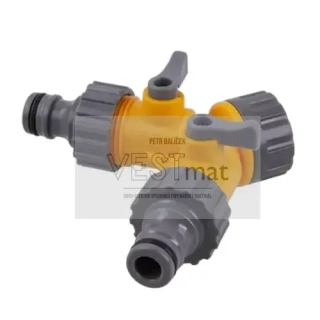 Rozdvojka s ventily pro 2 rychlospojky 