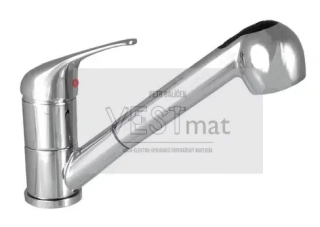 Dřezová stojánková baterie FORUM s výsuvnou sprchou - chrom