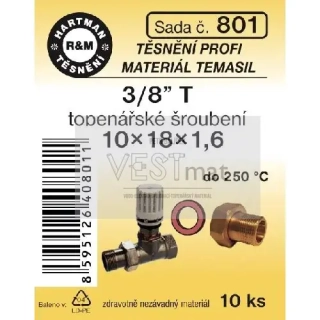 Sada těsnění 3/8" T 10x18x1,6-10x3101t-temasil