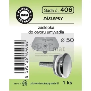 Sada záslepka umyvadlová, průměr 42 mm, chrom