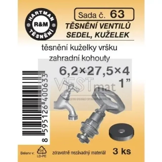 Sada těsnění 1" 6,2 x 27,5 x 4 mm k vršku KE 294 T