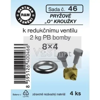 Sada O kroužků 7 x 2,5 mm k plynové karmě, pryž