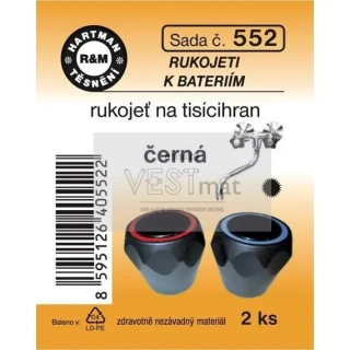 Sada rukojetě k baterii, tisícihran, plast, černé