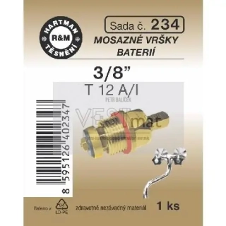 Sada vršku k baterii 3/8" T 12 A , 1, mosaz