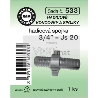 Sada spojka hadicová 3/4" Js 20, plast