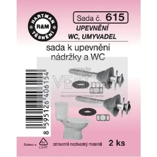 Sada k upevnění klozetové nádržky a míse kombi, M8 x 70 mm