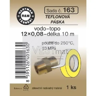 Sada teflonové pásky 12 x 0,08 mm, vodo