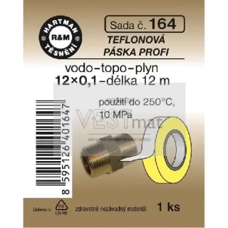 Sada teflonové pásky profi 12 x 0,1 mm, plyn