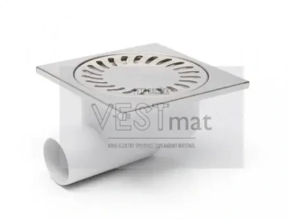 podlahová vpusť boční DN50 - nerezová mřížka (326 N)