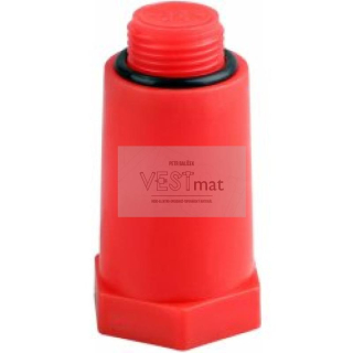PPR zátka 1/2" plastová konstrukční červená