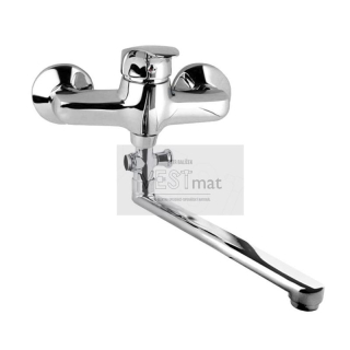 Nástěnná baterie do byt. jádra, Sonáta, s plochým ramínkem, bez příslušentví, chrom