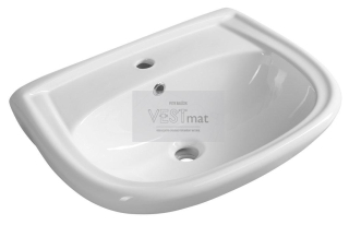 Keramické umyvadlo 56x44cm, bílá