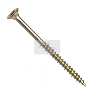 Univerzální vrut, zápustná hlava, drážka torx, částečný závit, zinek žlutý, 8.0x280/80 mm