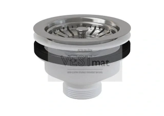 Dřezová výpusť 6/4" s nerez mřížkou o průměru 115 mm