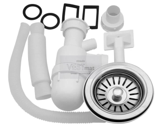 Sifon pro dřezy AQ6642B / 7848B / 5848B / 4848B / 051B/ 5746B/ 7642B včetně pilety